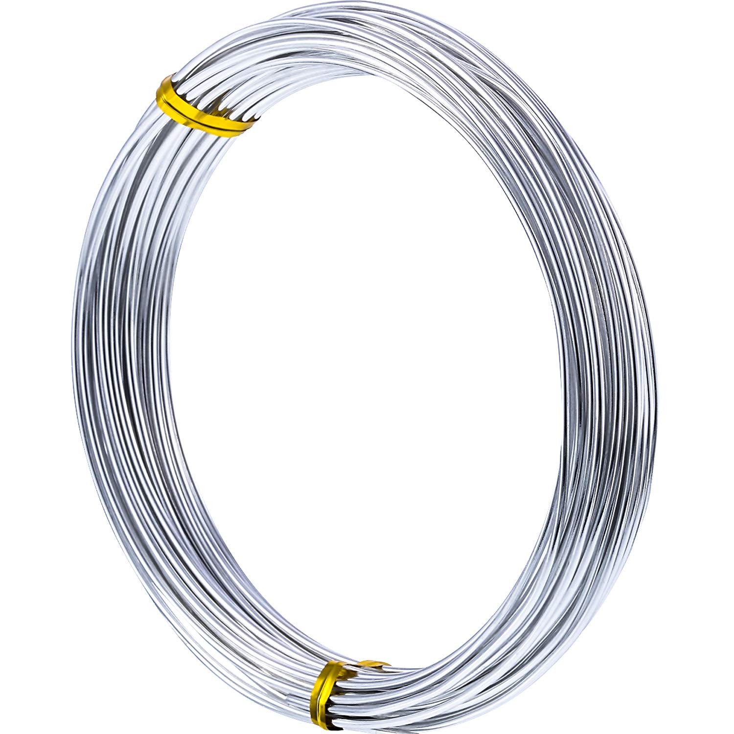 TecUnite Aluminum Craft Wire for Sculpting Armature 10 M x 1 mm, Silver