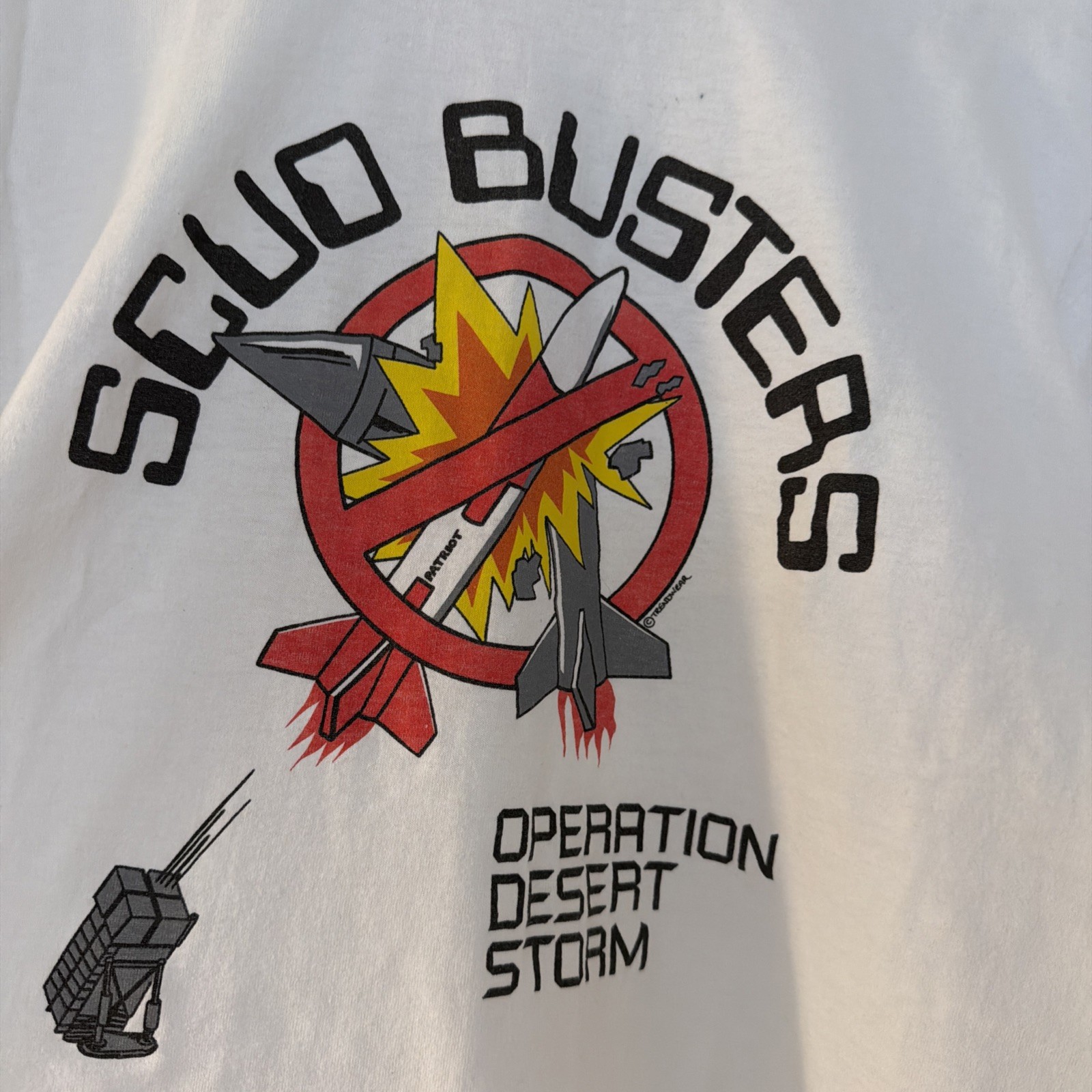 Vintage 90s SCUD BUSTERS Desert Storm Shirt Size L Single Stitch