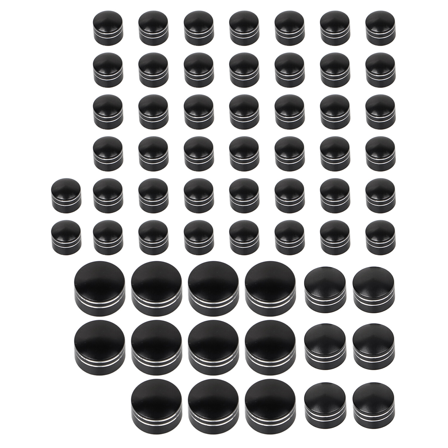 Black Cut Engine Bolt Toppers Caps Cover Fit For Harley Road King Electra Glide