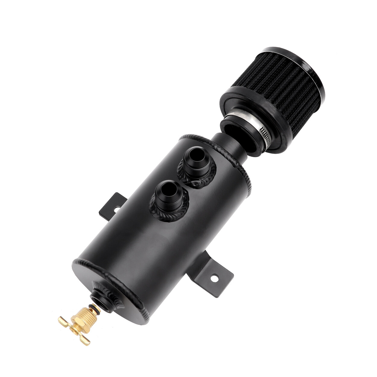 LokoCar 750ml Universal Oil Catch Can with Breather Filter & Drain Valve