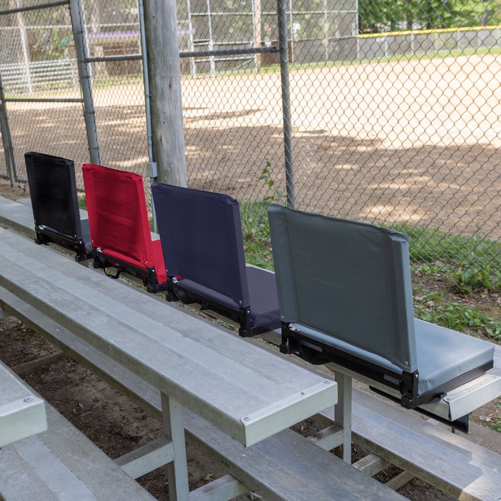 Bleacher Seat - Stadium Seat Cushion with Back, Maroon