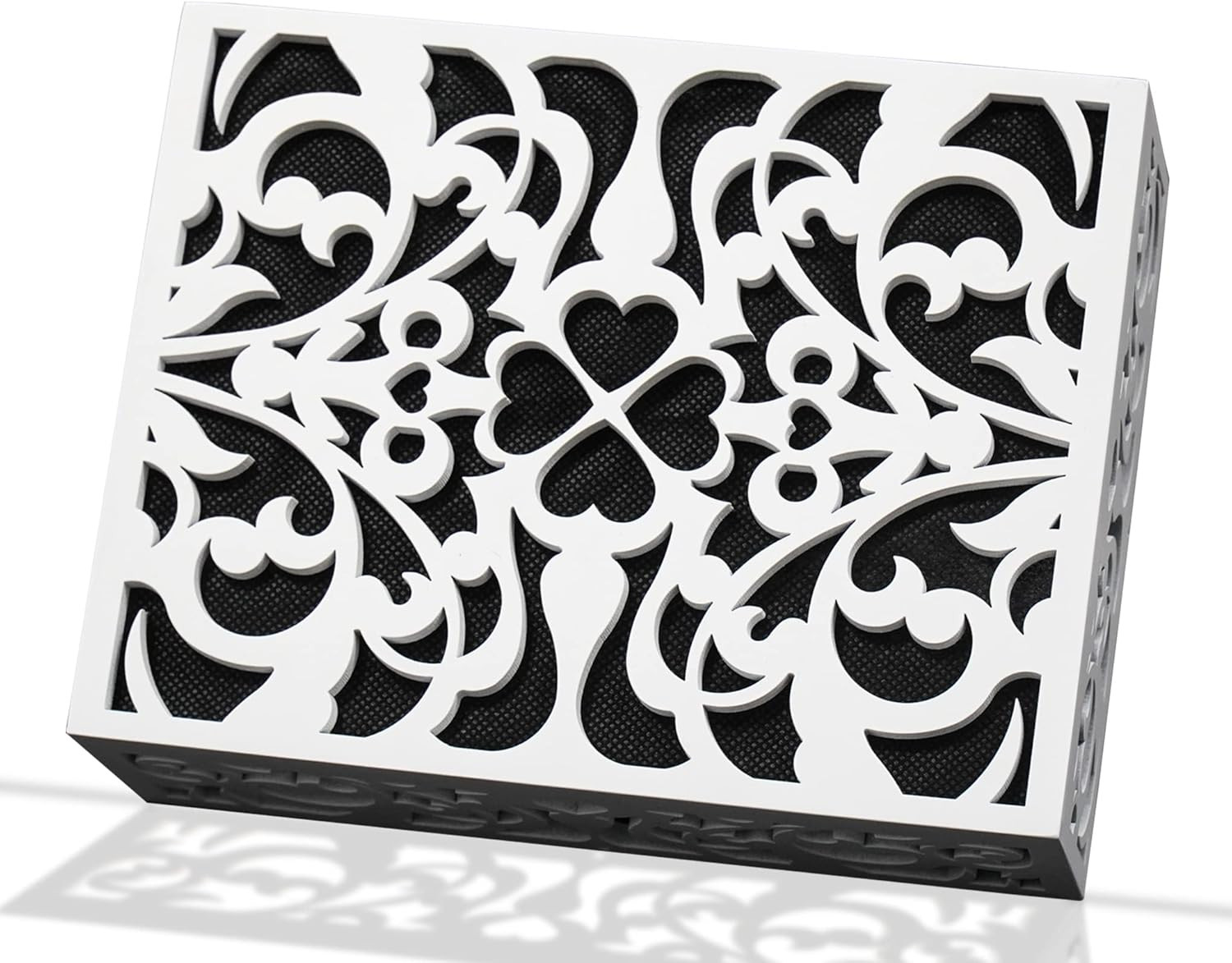 Doorbell Chime Cover Box Only, White Door Bell Covers for Wall, Wood Piano Paint