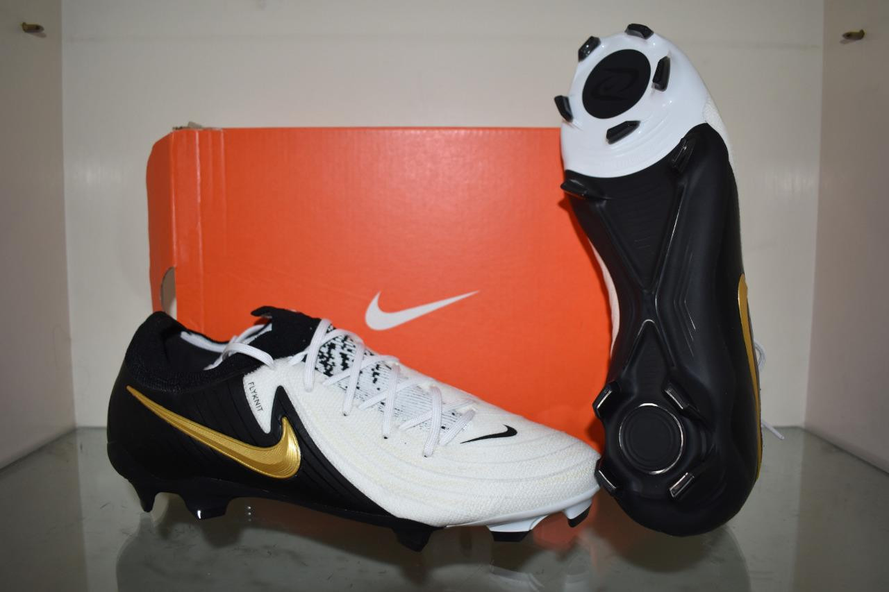 Nike Men's Phantom GX PRO DF Firm Ground Soccer Cleats White/Black FJ2563-100