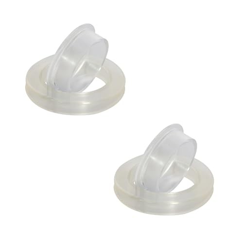 2 Sets 2" Standard Umbrella Hole Ring Plug & Cap Set, 2 Sets Translucent