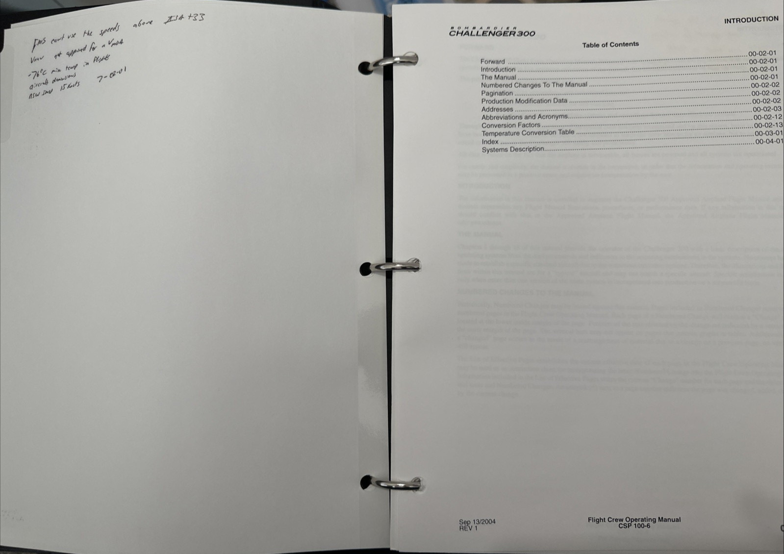 Bombardier Challenger 300 Model BD-100-1A10 Flight Crew Operating Manual Vol.2