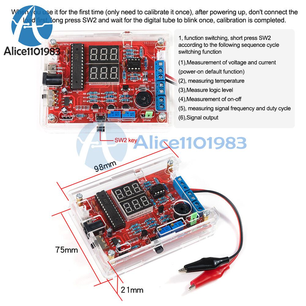Current Temperature Detection PWM Signal Generator Electronic DIY kits 5V