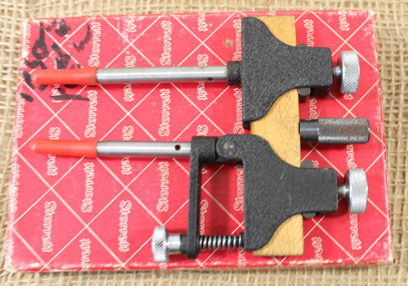 Starrett No. 50A trammel Points Adjustable Box Tool Precision Machinist USA EX