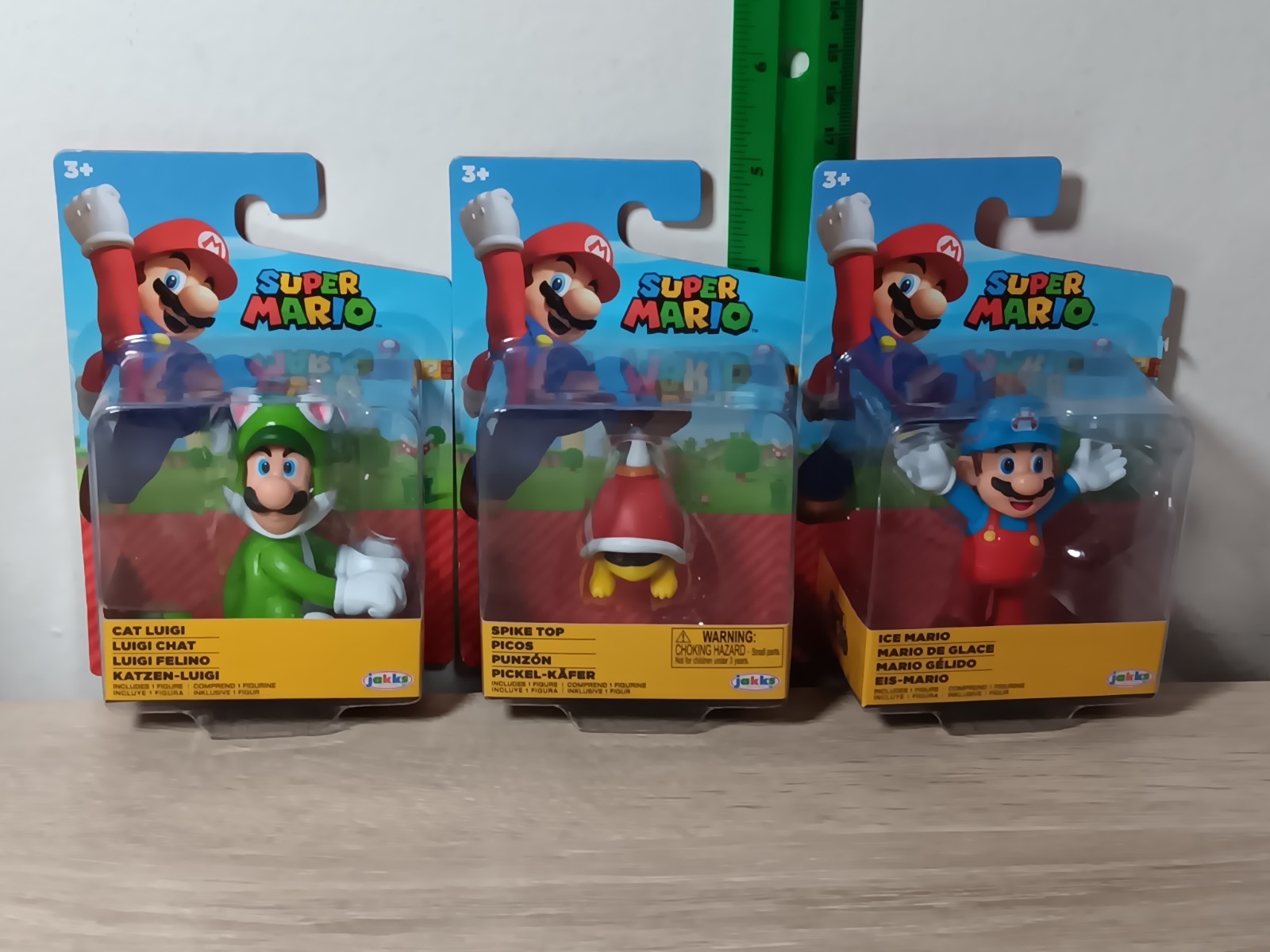 *FREE SHIP* 2.5" CAT LUIGI SPIKE TOP ICE Super Mario World of Nintendo Jakks 3PK
