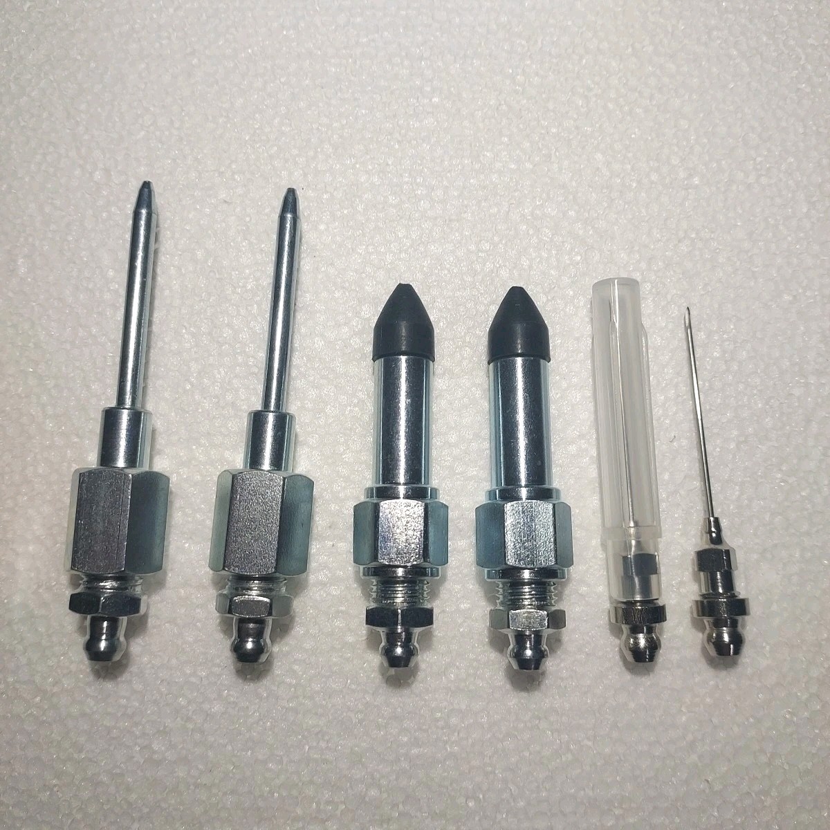 Set/6 Grease Gun Needle Accessory Nozzle/Dispenser/Rubber Nipple Adapter Injecto