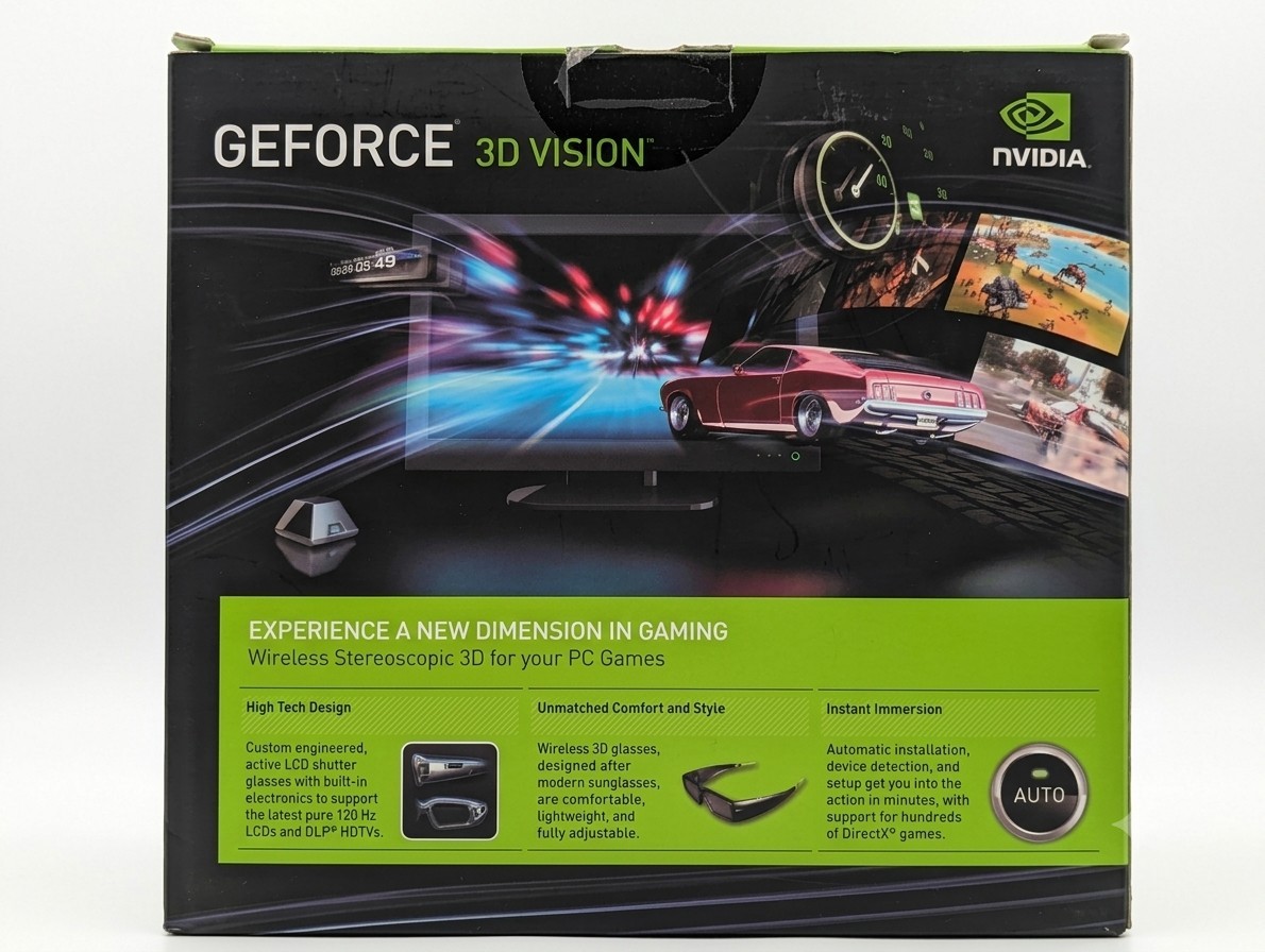 NVIDIA GeForce 3D Vision Wireless 3D Glasses Kit - Black Wireless Glasses