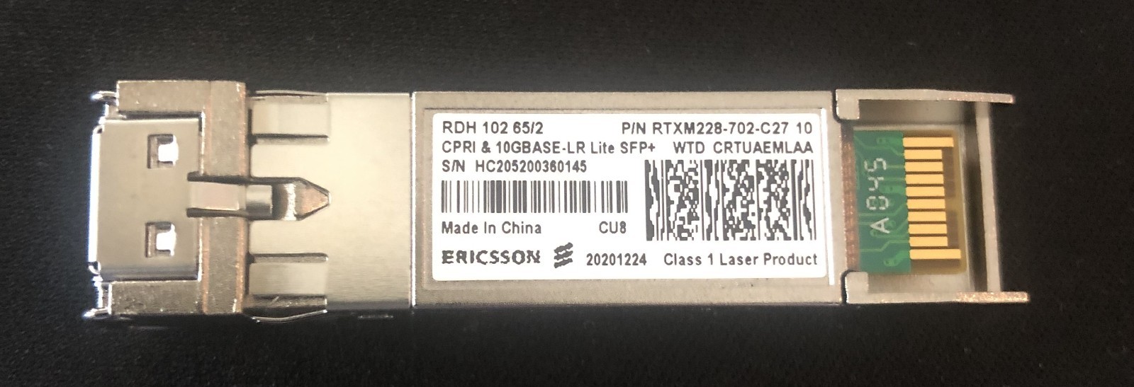 ERICSSON RDH 102 65/2 SFP Fiber Optical Transceiver