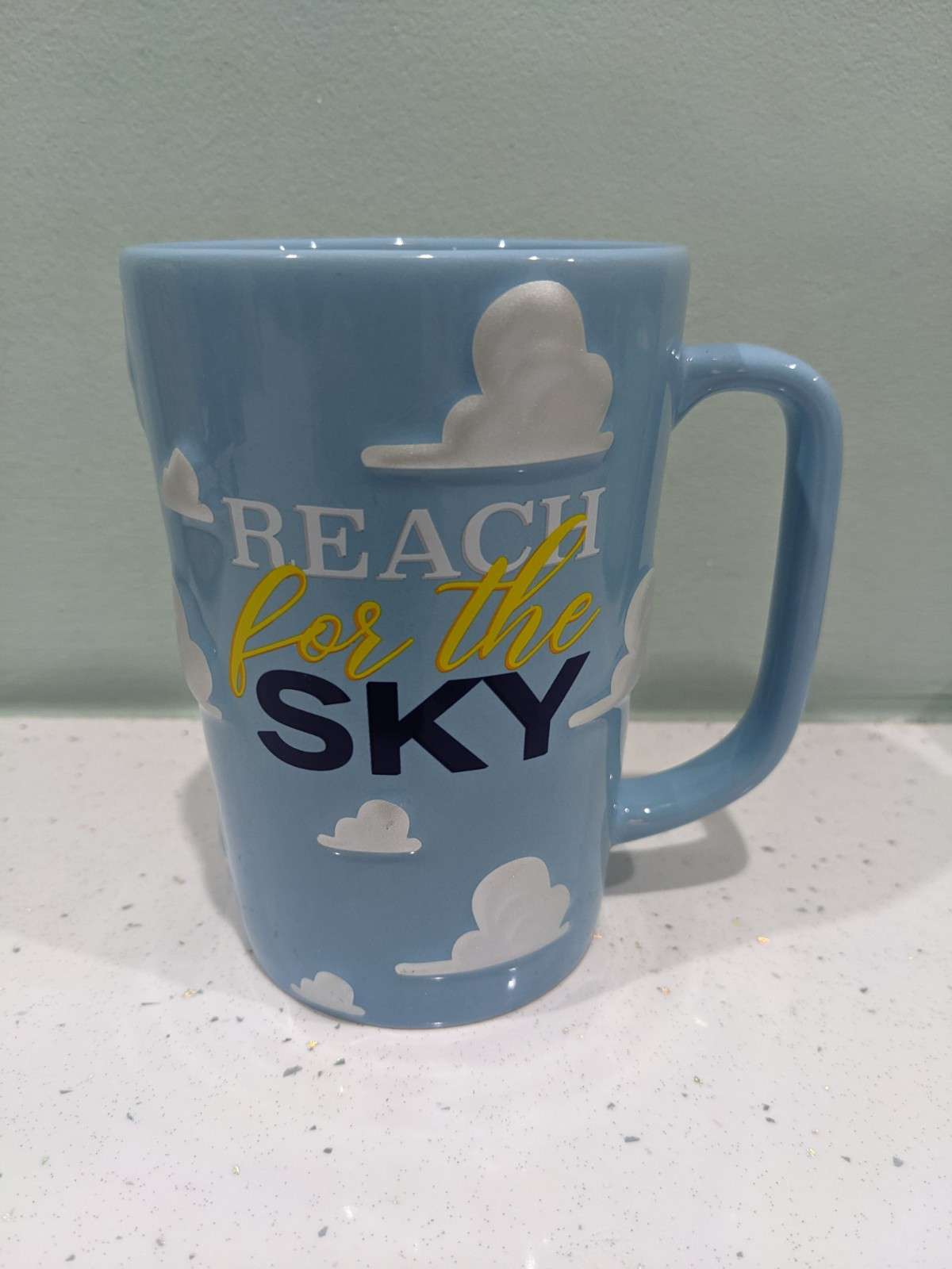 Disney Parks Pixar Toy Story Reach for the Sky Clouds Tall Mug - Excellent