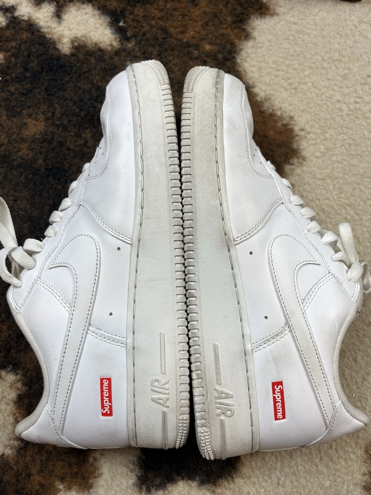 Nike Air Force 1 Low SP Supreme White Men's Low Top Sneakers No Extra Lace