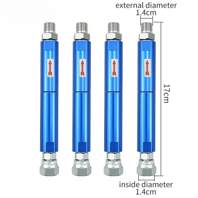 Blue Airless Spray Machine Filter With Two Connector Joint Adapters
