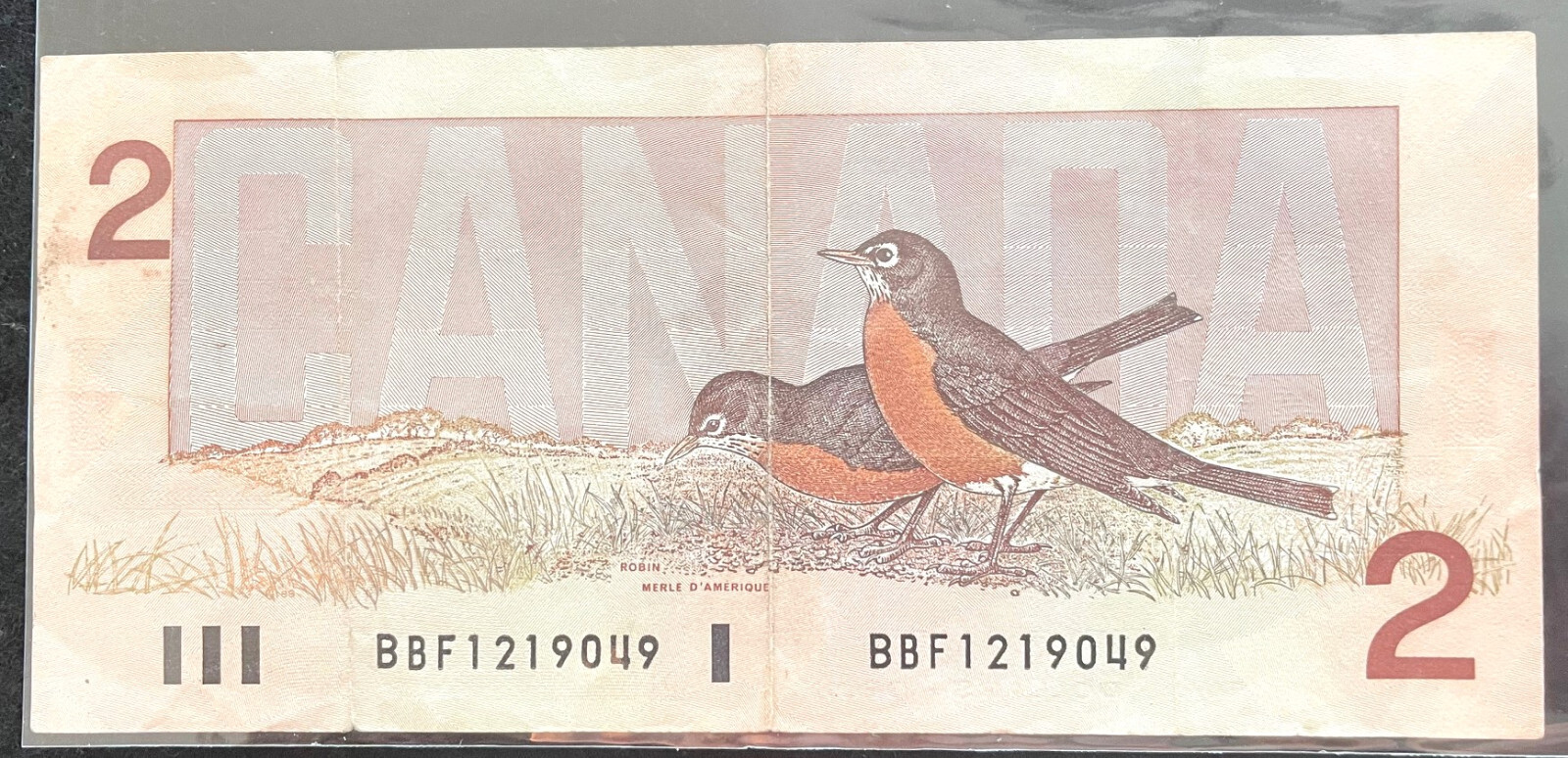 1986, Canada, $2 Bill, Thiessen/Crow, Large "B", Small "B", Variety
