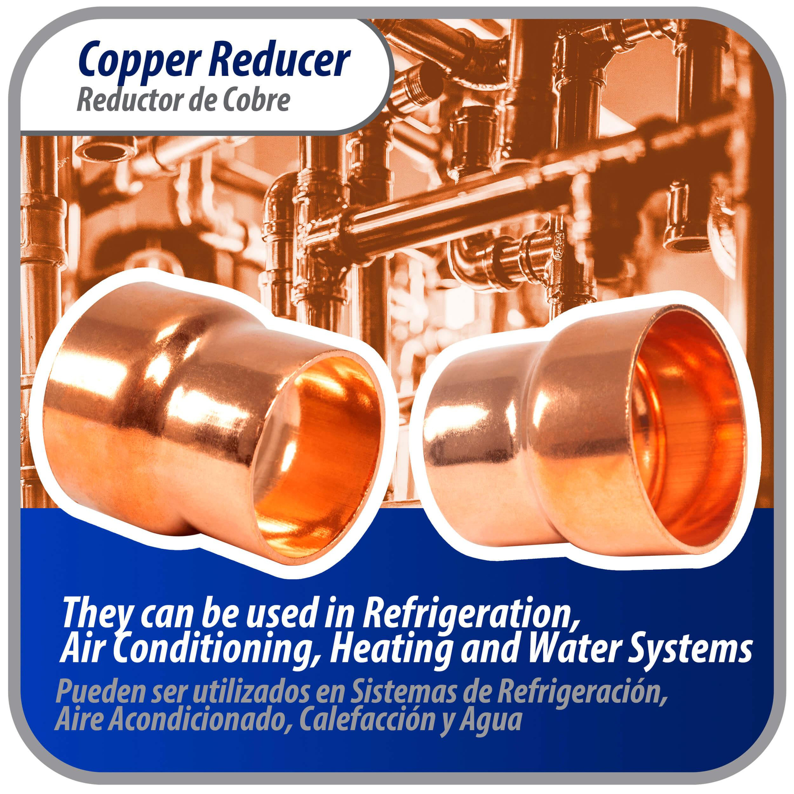 Appli Parts AP-R158138 1-5/8x1-3/8 in Reducing Bushing Copper pipe fittings CxC