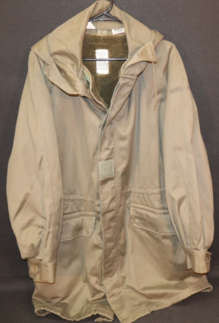 Cold War French Army M64 Parka w/ Liner Large Size 92C, Dated 1983 - Minty Cond.