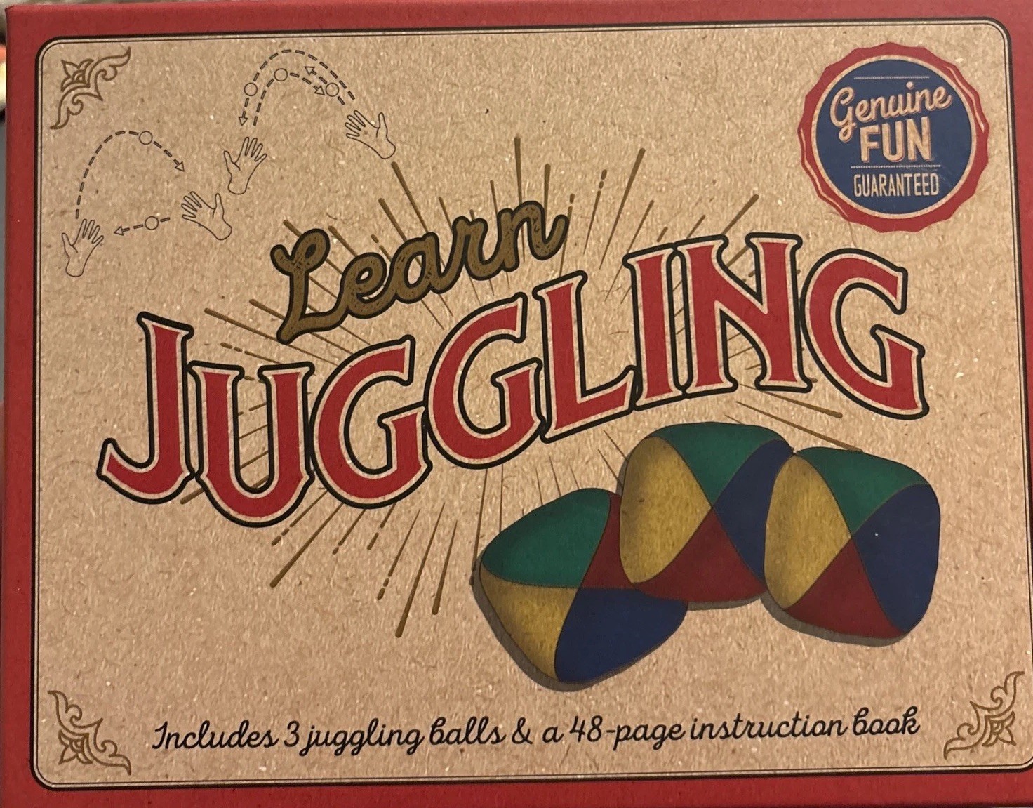 Learn Juggling Kit by Hinkler 3 Balls, Instructions, From Hinkler, New In Box