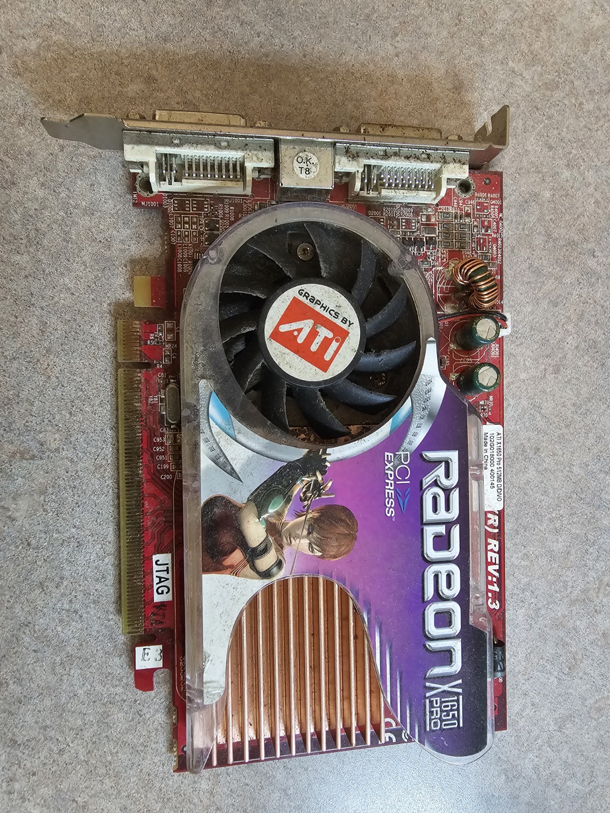 ATI Radeon X1650 Pro 512MB PCI Express x16 Dual DVI Graphics Card P/N...