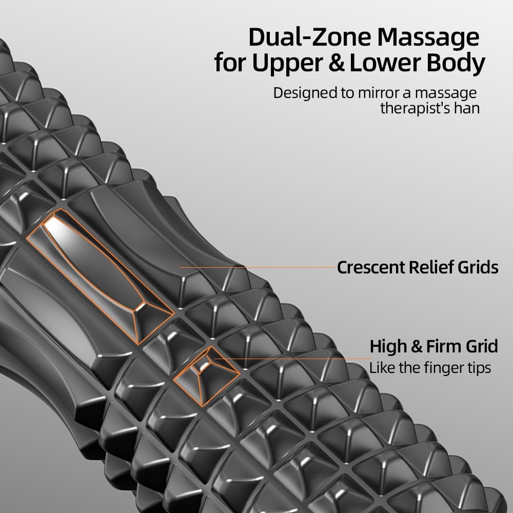 Foam Roller with Stand - Bracket Foam Roller for Back Pain, 21 inch Trigger P...