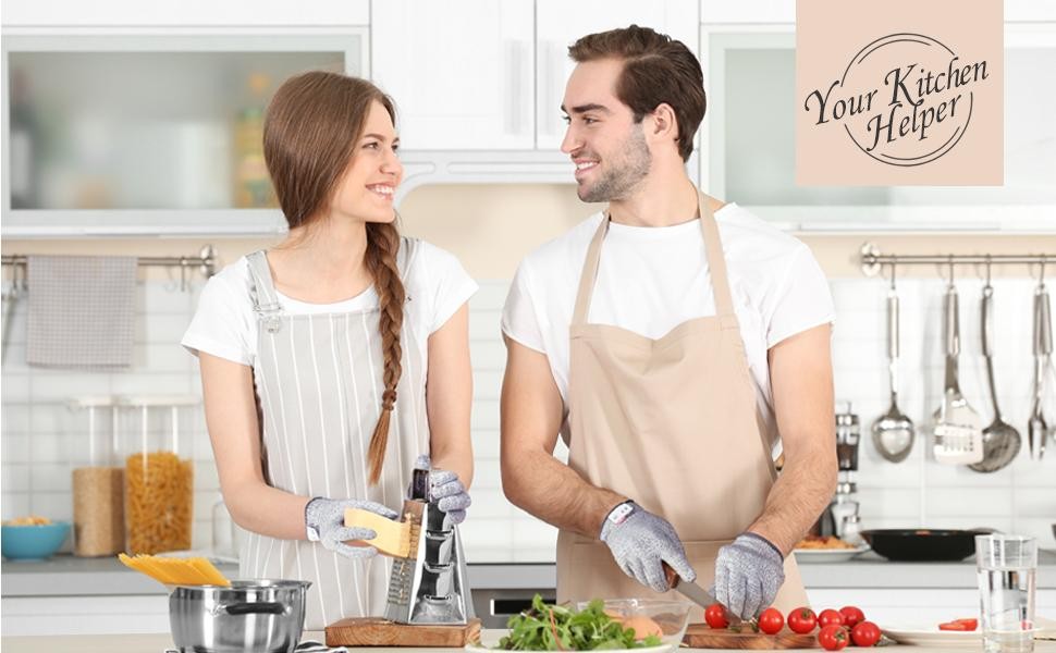 2PCS Cut Resistant Gloves, Cutting Gloves Level 5 Protection for Kitchen