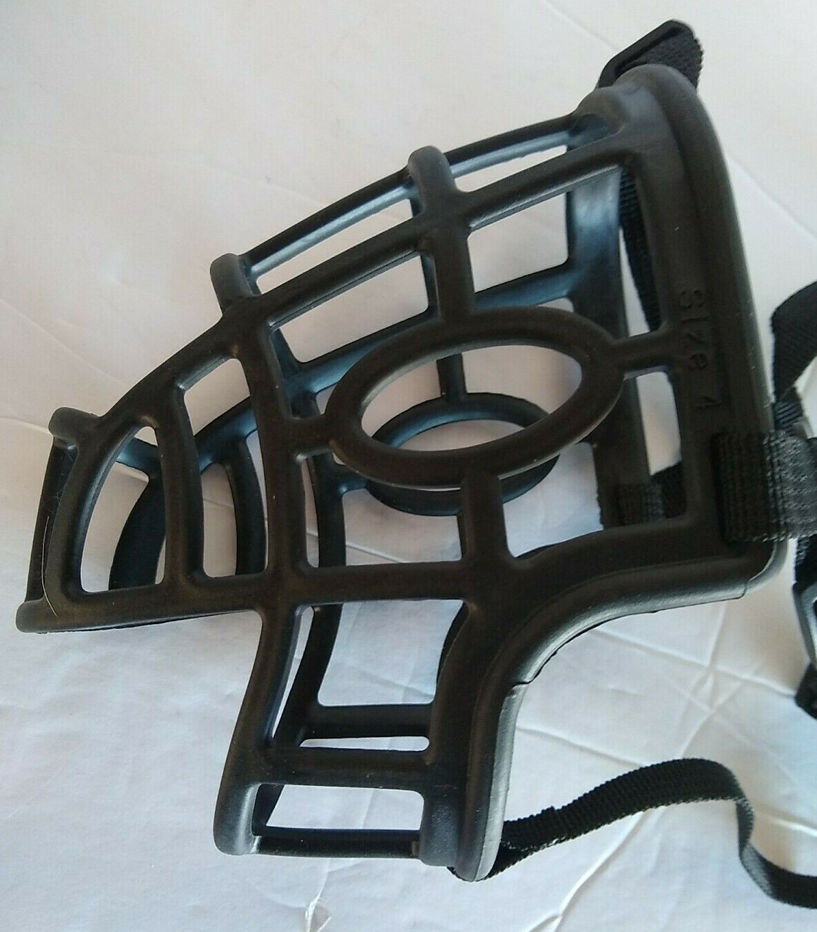 Rubber Dog Muzzle Black Size 4 Adjustable Strap