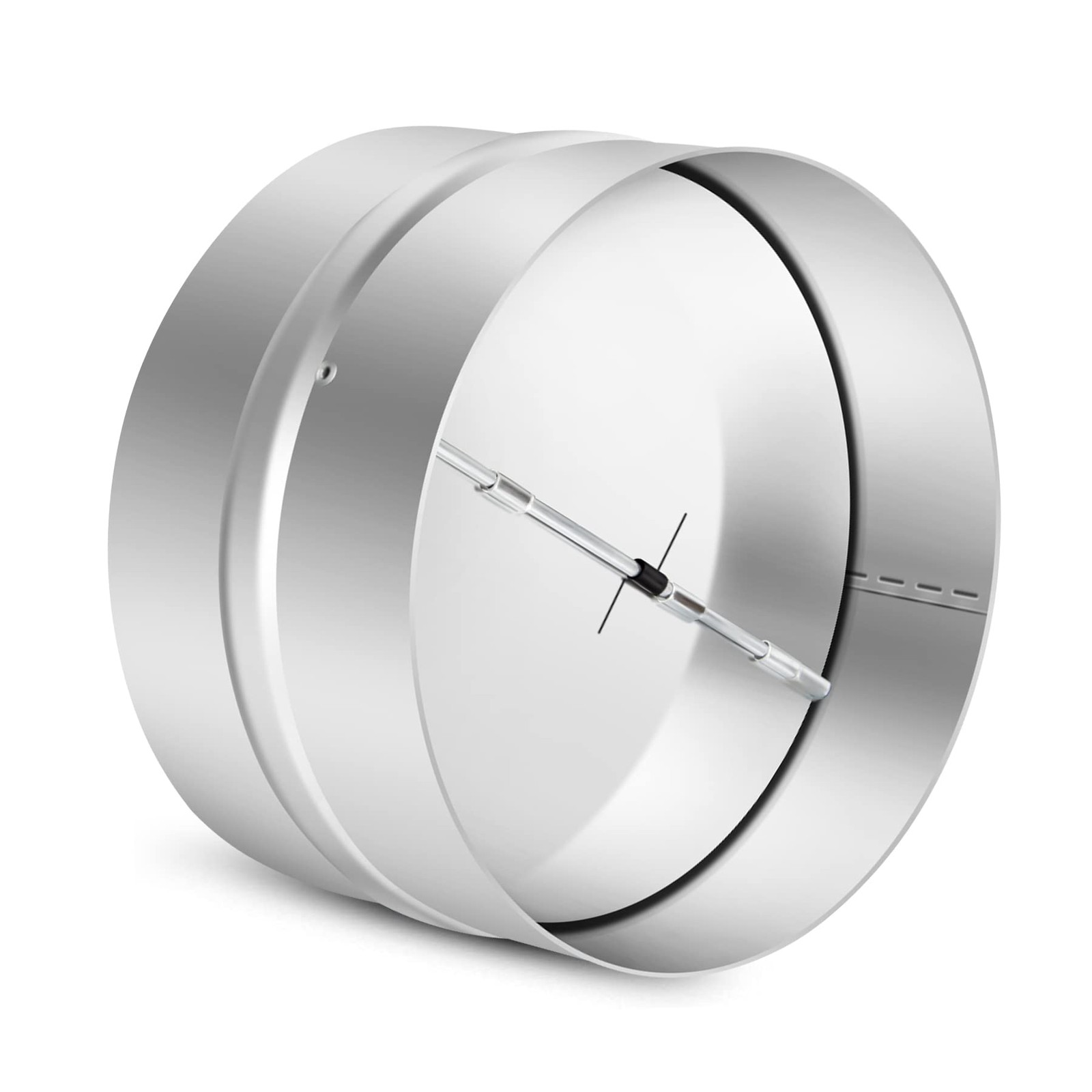 6 Inch Draft Blocker Backdraft Damper Duct Stopper 6 Inch, Silver