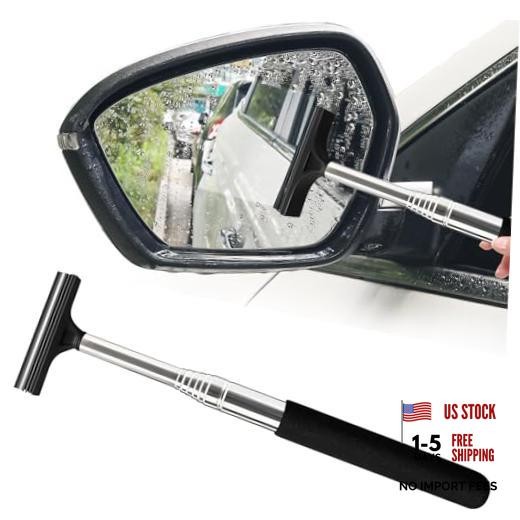 1 Pcs Car Window Mini Squeegee Retractable Auto Glass Squeegee Car Rearview