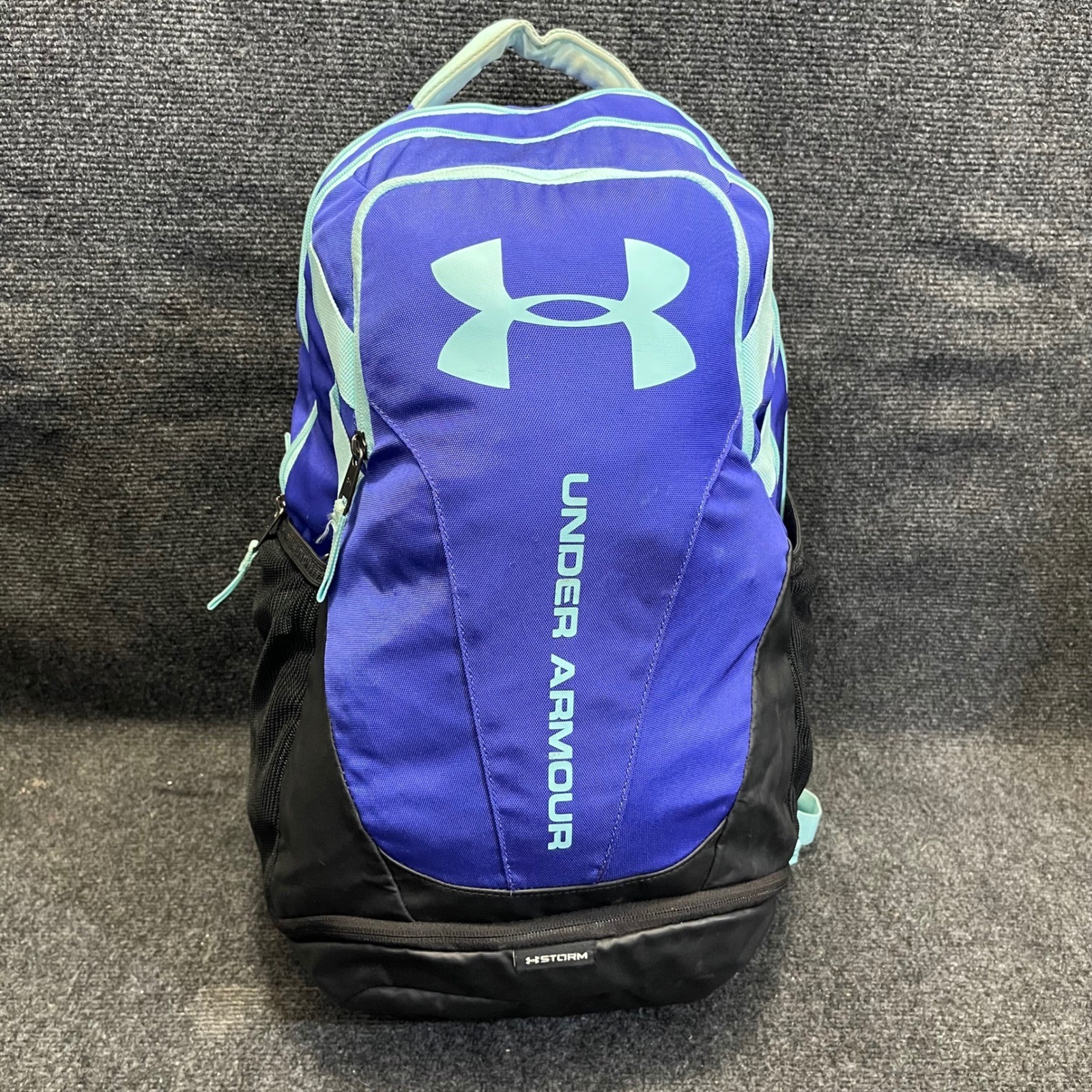 Under Armour 1294720 Blue Teal Hustle 3.0 Storm 15" Laptop Tech School Backpack