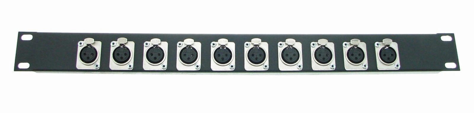 PROCRAFT AFP1UFT-10X-BK 1U 10CH Feed-Thru Rack Panel - Configurable w/ 4 Options