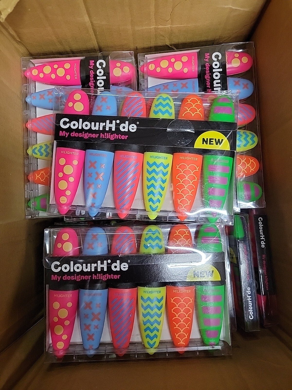 Amazon Wholesale Lot Of  234 Highlighters ColourHide My Designer 6 Packs Of  39