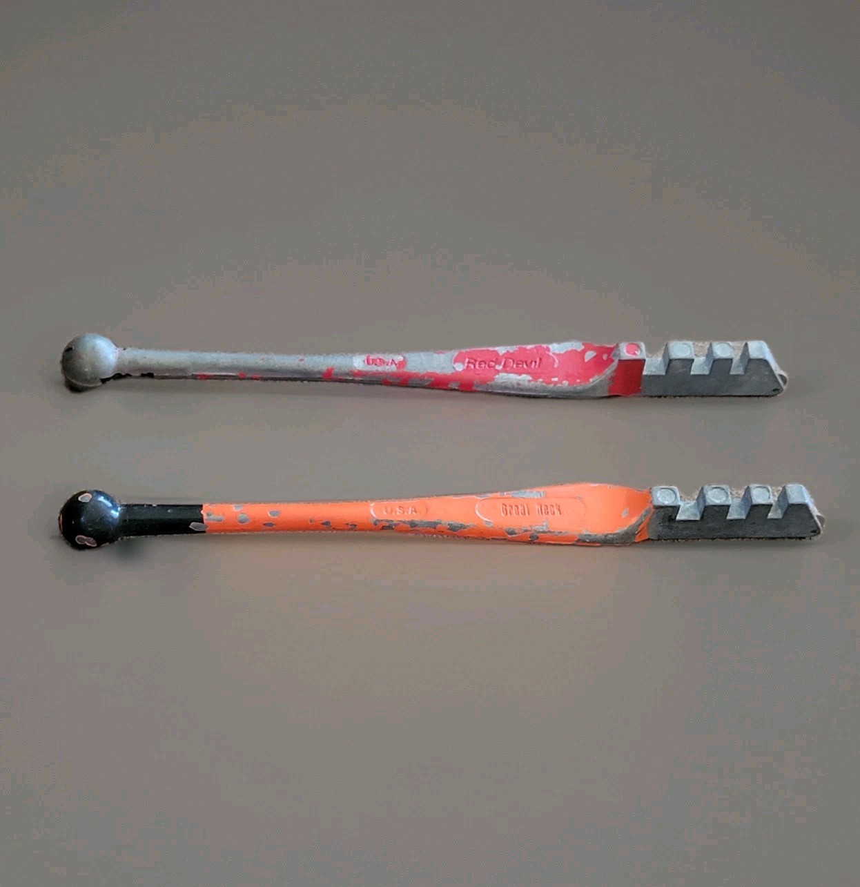 2 Vintage Glass Cutters RED DEVIL 1063 & GREAT NECK 1053 Collectible