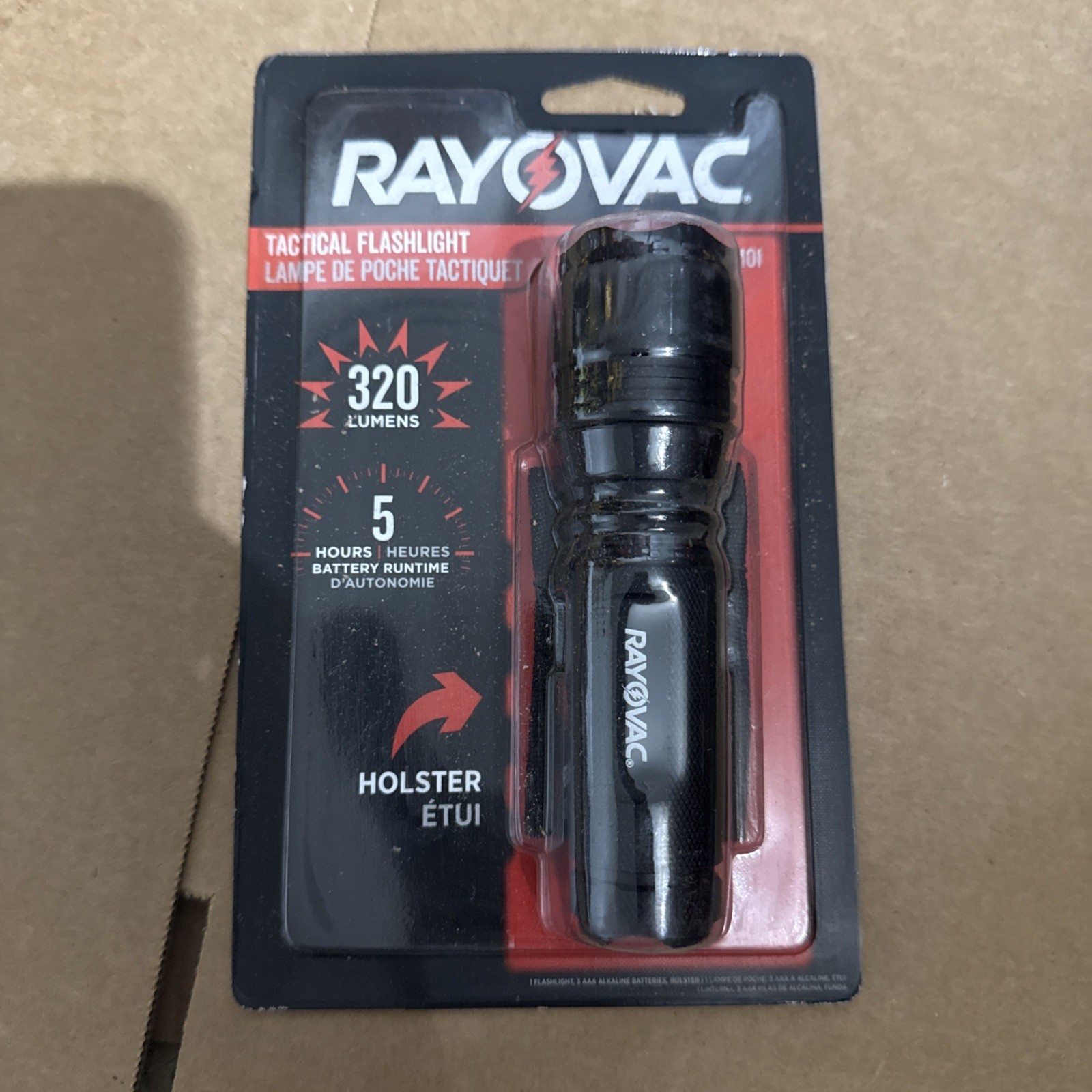 Rayovac RN3AAABXT 3 AAA Batteries LED Aluminum Flashlight - Black New