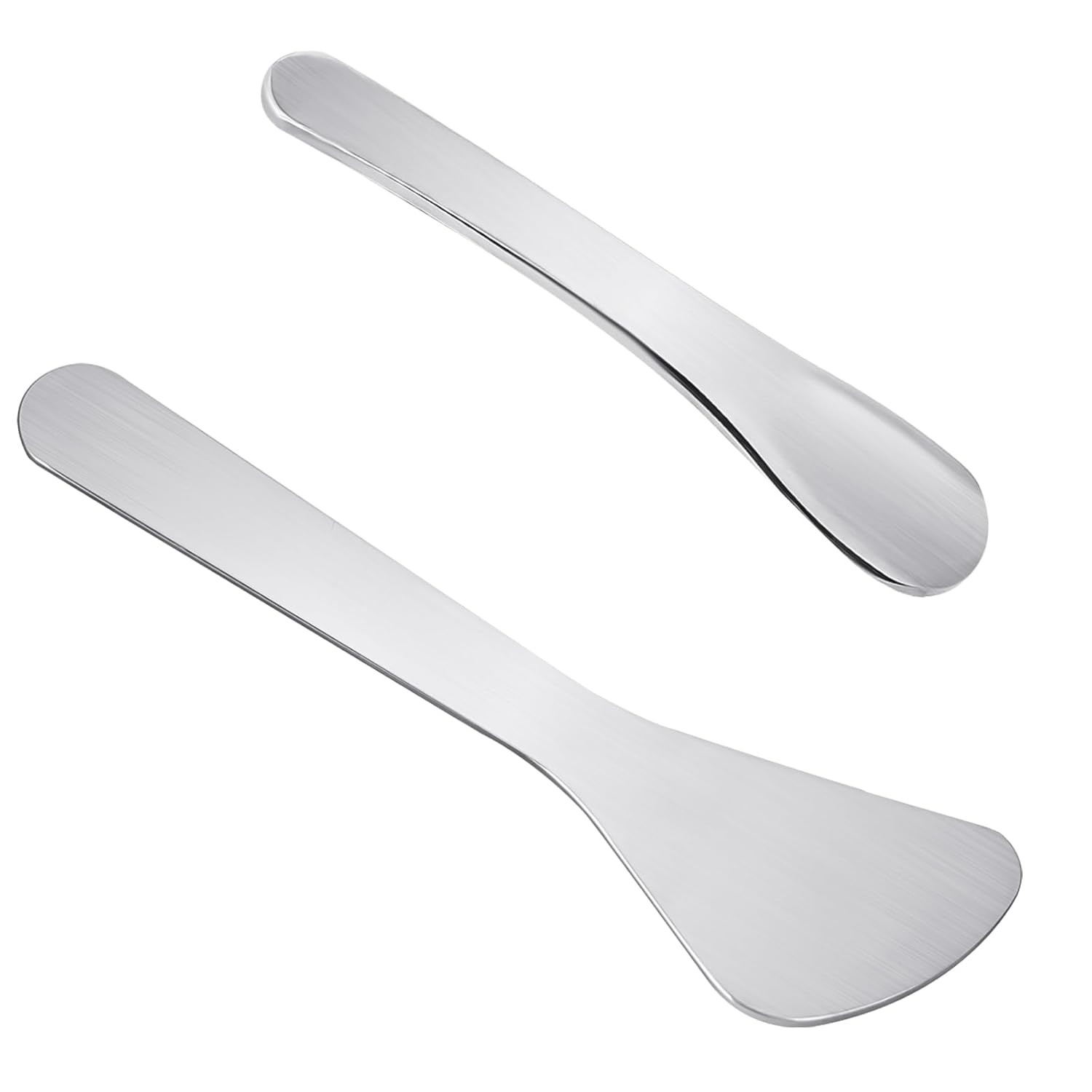 2Pcs Mini Metal Cosmetic Spatulas – Skincare & Cream Mixing Tool (Style 3)