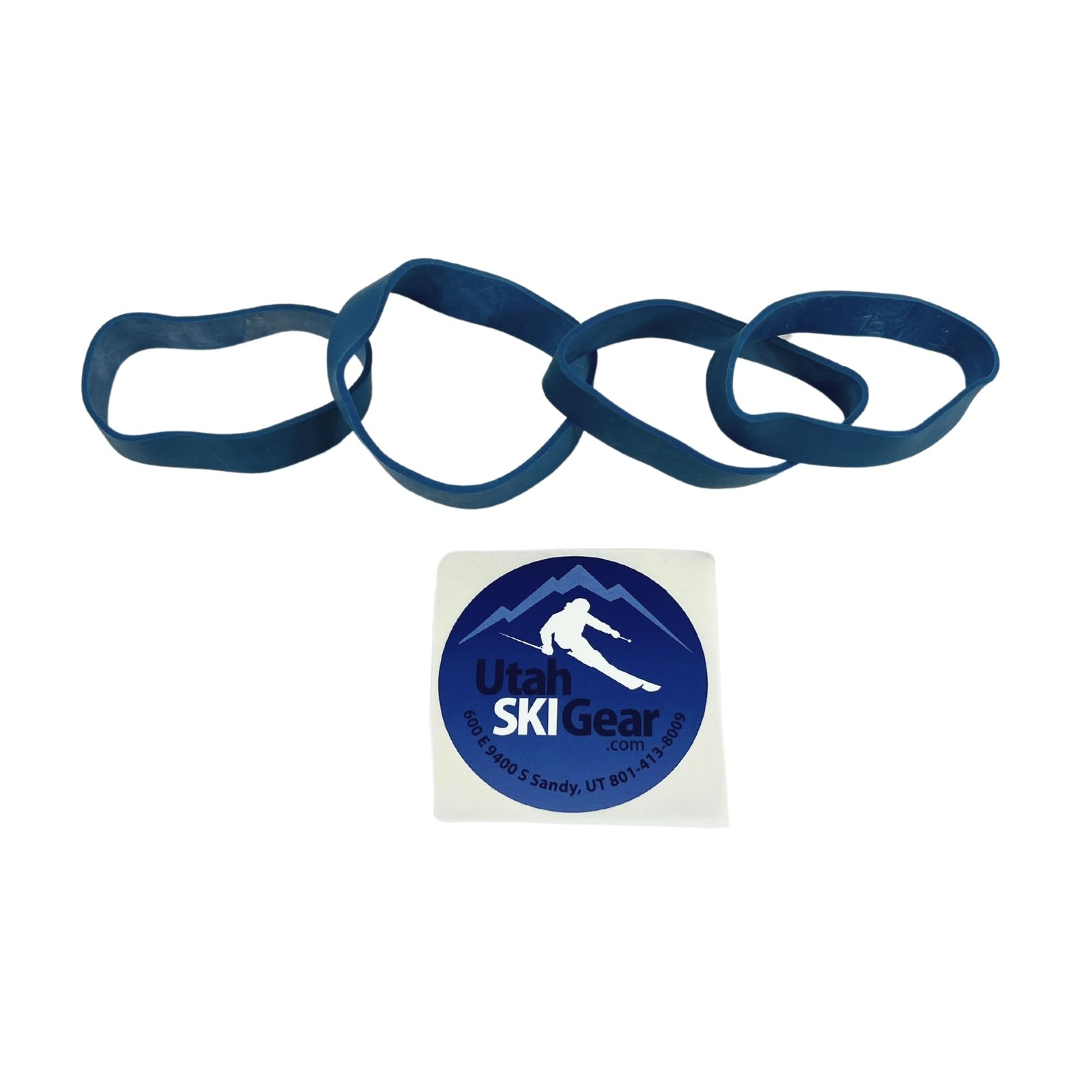 Utah Ski Gear Brake Retainer - 4 Pack Rubber 2mm thick, 13mm wide, 60mm, Blue
