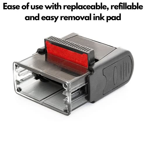 Approved Self Inking Rubber Stamp Refillable Red Ink, Preinstalled