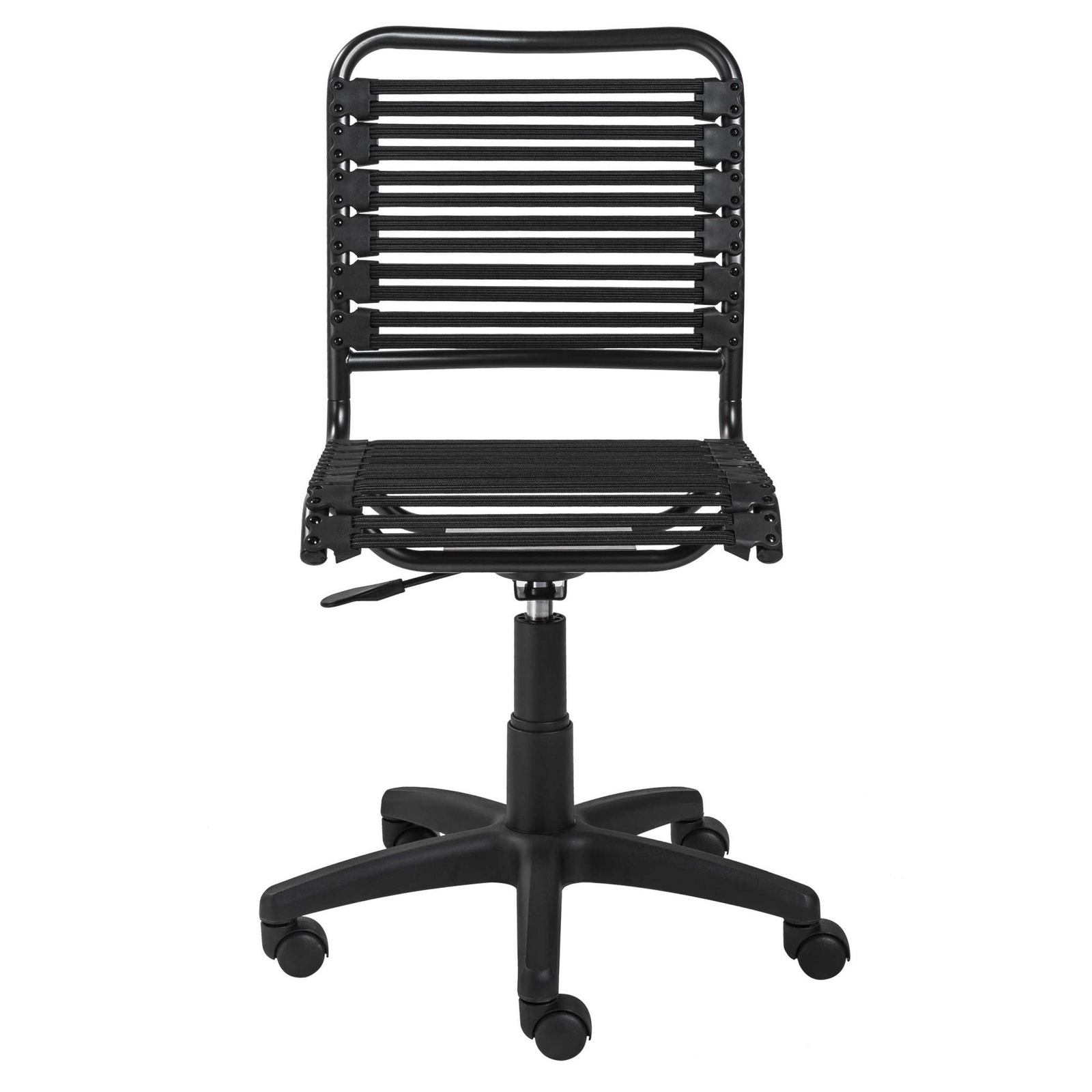 Black Adjustable Swivel Bungee Rolling Office Chair