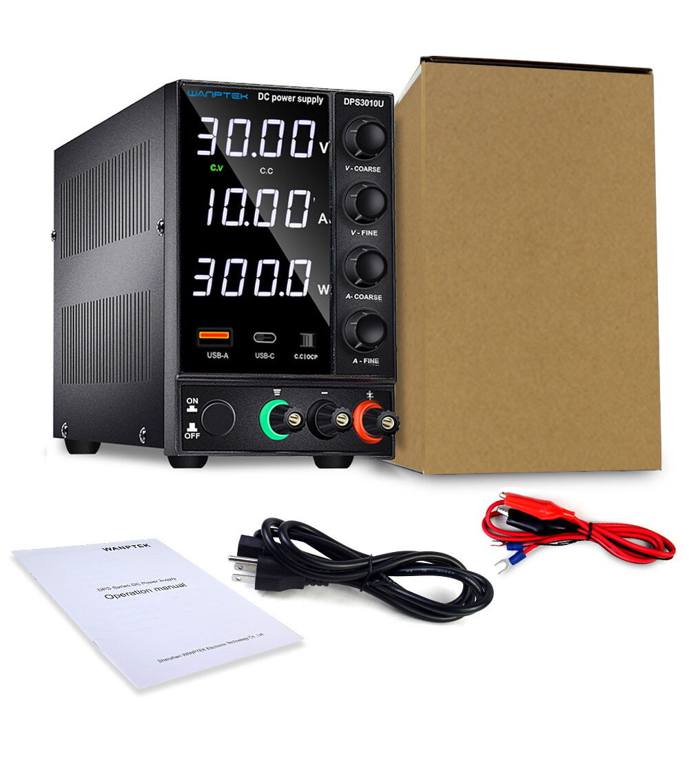 Wanptek DPS 30V 0~5A 10A Adjustable Lab DC Power Supply Bench Switching Variable