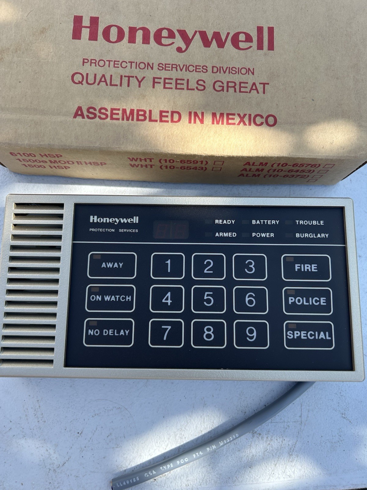 Honeywell Security Control Panel Vintage NEW Free Shipping
