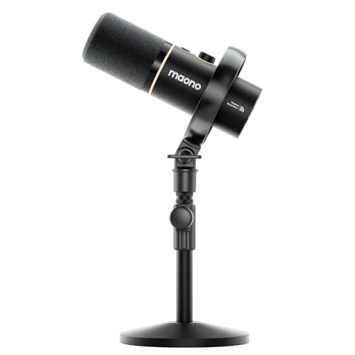 Wireless Dynamic Microphone USB XLR Podcast Streaming Desktop Stand Noise