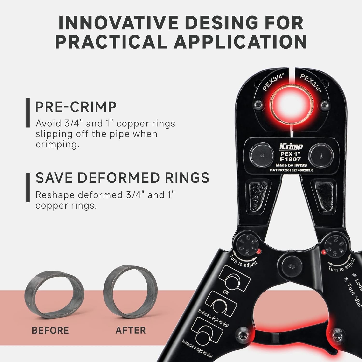 Professional iCrimp PEX Crimping Tool Kit for Efficient Plumbing Installations