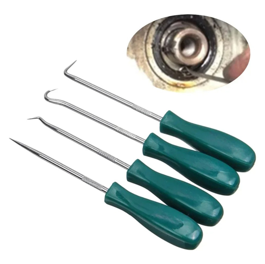 4pcs Oil Seal Screwdriver&Hook Pick Set–Alloy Automotive Tool Kit for Mechanics