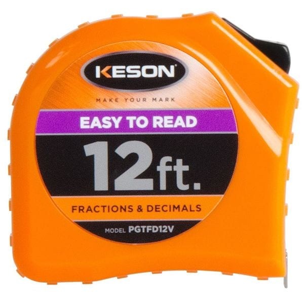 Keson Pgtfd12v 12 Ft Tape Measures, 5/8 In Blade