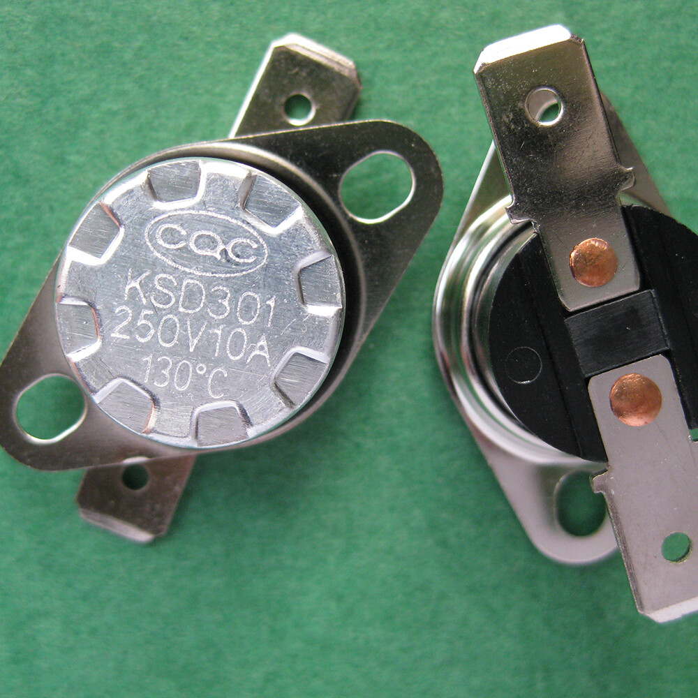 2pcs KSD301 130°C / 266°F Degree Celsius N.C. Temperature Switch Thermostat