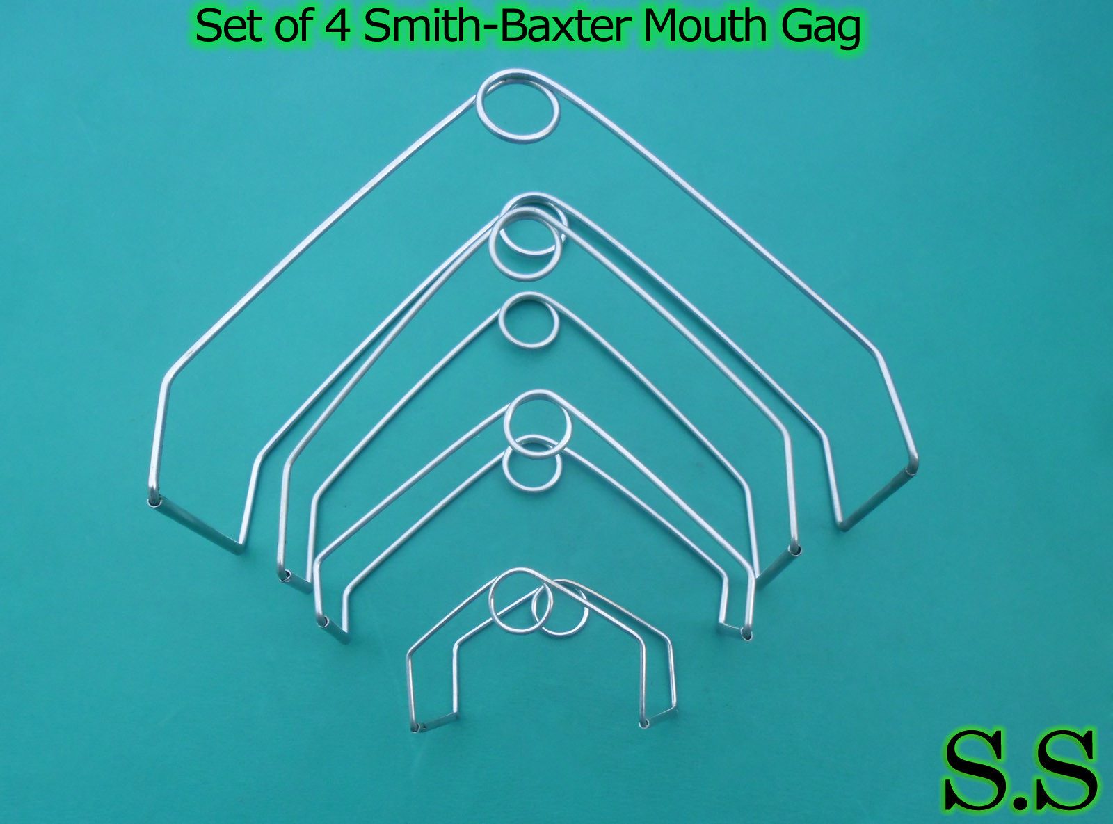 Set of 4 Smith-Baxter Mouth Gag Veterinary Instruments