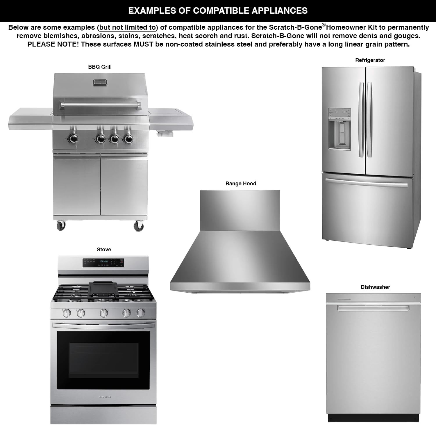Scratch-B-Gone Kit | Remove Scratches from Stainless Steel