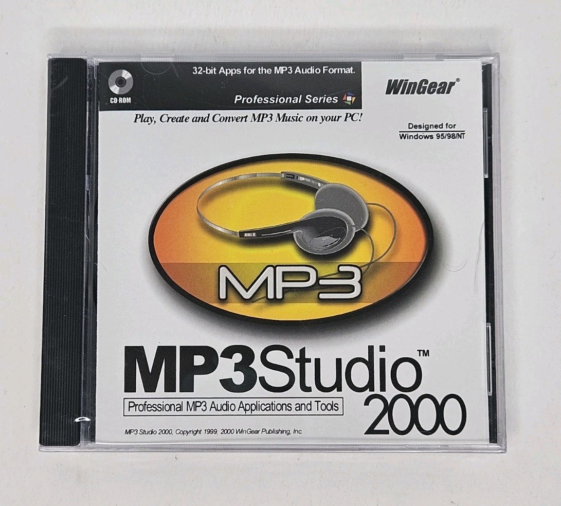 WinGear MP3Studio 2000 CD-ROM Windows 95/98/NT NEW SEALED