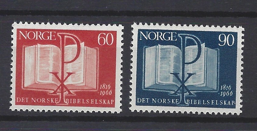 Norway 1966 Norwegian Bible Society  MNH  NK575-76
