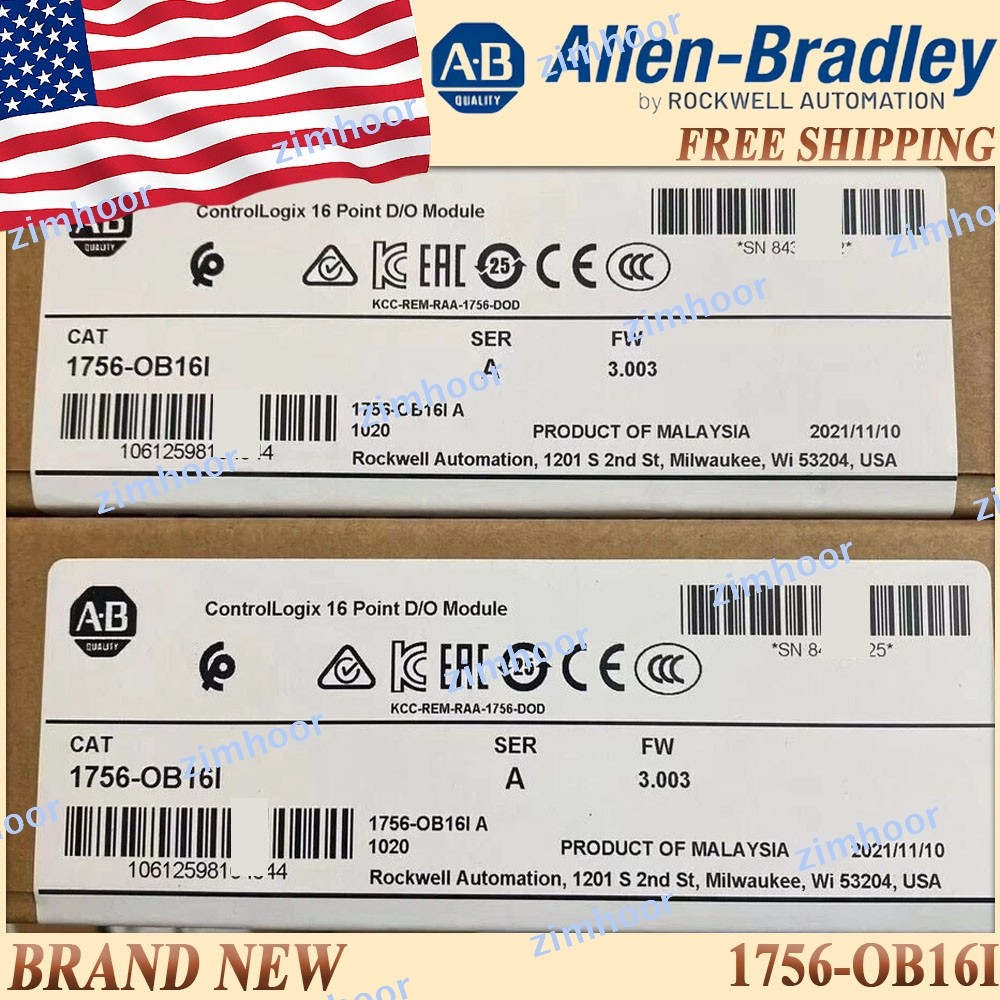 New in Box AB 1756-OB16I/A ControlLogix 16 Point D/O Module Free Ship 1756OB16I