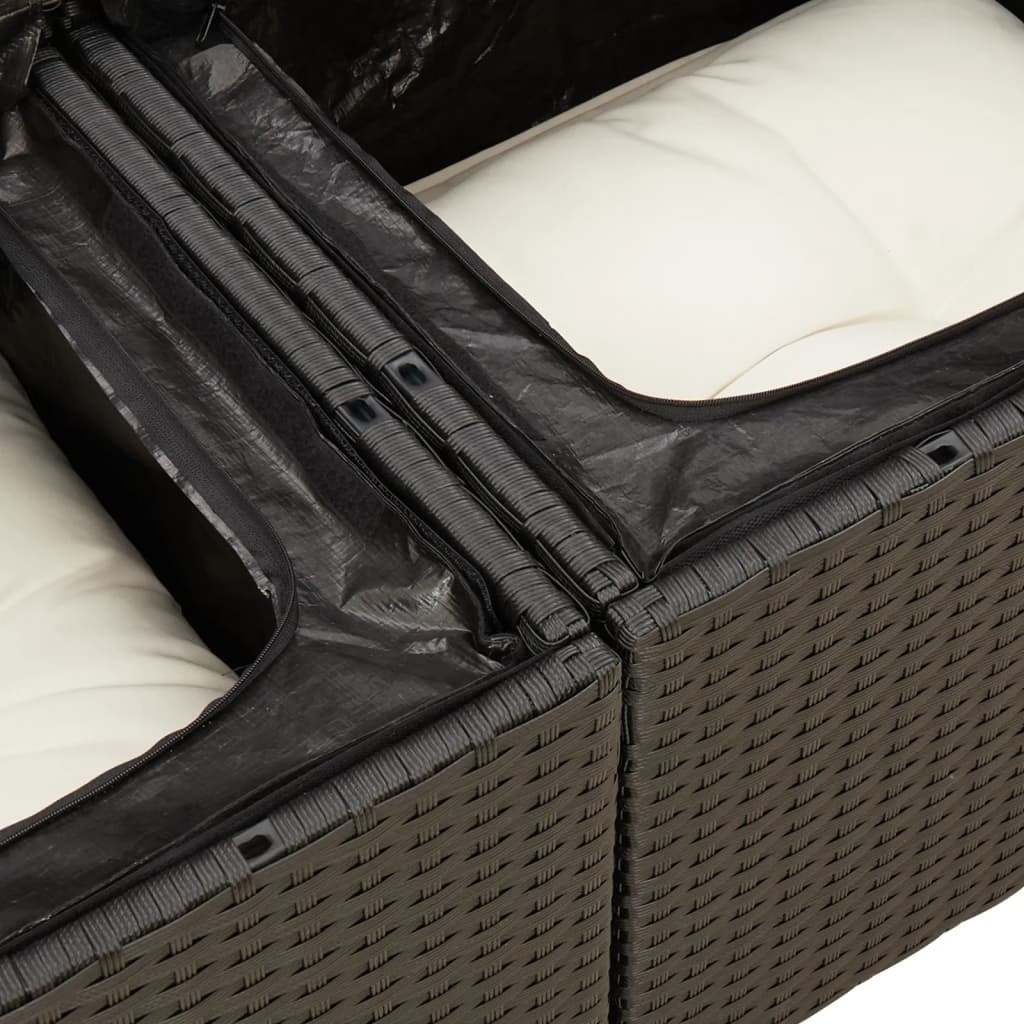 Garden Sofa Set Black